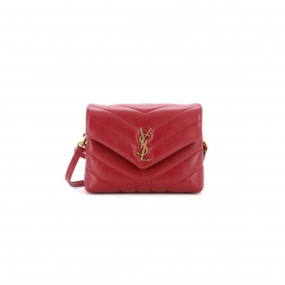 YSL TOY LOULOU LEATHER SHOULDER BAG 467072655329 (20*14*7cm)