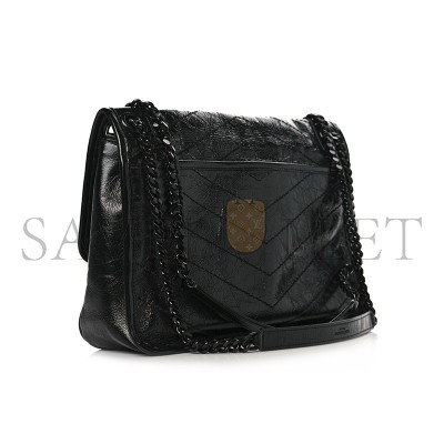 YSL NIKI LARGE IN CRINKLED VINTAGE LEATHER 498830250046 (32*23*9cm)