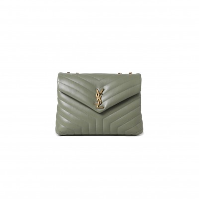 YSL LOULOU MEDIUM CHAIN BAG IN QUILTED LEATHER 487216232045 (32x22x12cm)