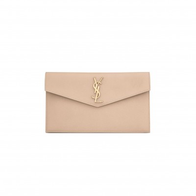 YSL UPTOWN POUCH IN GRAIN DE POUDRE LEATHER 5657391GF0J2721 (27*16*2cm)