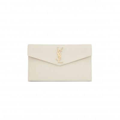 YSL UPTOWN POUCH IN GRAIN DE POUDRE LEATHER 5657391GF0J9207 (27*16*2cm)