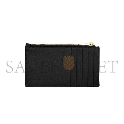 YSL CASSANDRE MATELASSÉ FRAGMENTS CARD CASE IN GRAIN DE POUDRE LEATHER 607915BOW011000 (13*8*2cm)
