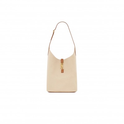 YSL LE 5 À 7 HOBO IN CANVAS AND LEATHER 793088FAC7T9856 (44*32*3cm)
