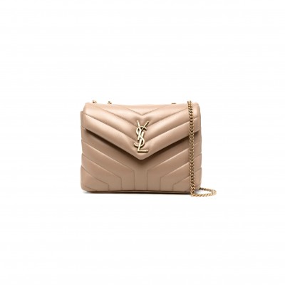 YSL LOULOU SMALL CHAIN BAG IN QUILTED LEATHER 494699774582 (23*17*9cm)