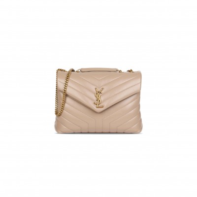 YSL LOULOU MEDIUM CHAIN BAG IN QUILTED LEATHER 487216574946 (32*22*11cm)