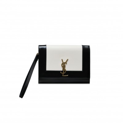 YSL CASSANDRE FLAP POUCH IN SHINY LEATHER 753883AAB9T9299 (21*16*3cm)