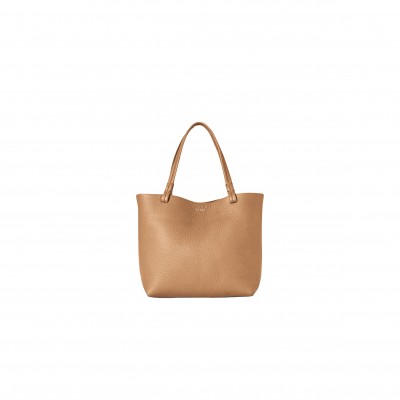 THE ROW SMALL PARK TOTE BAG IN LEATHER CINNAMON W1199L129CMONS (25*22*12cm)