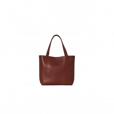 THE ROW SMALL PARK TOTE BAG IN LEATHER COGNAC W1199L72CGSG (29*18*10cm)