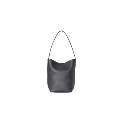 THE ROW MEDIUM NS PARK TOTE BAG IN LEATHER BLACK W1313L129BLPL (33*28*15cm)