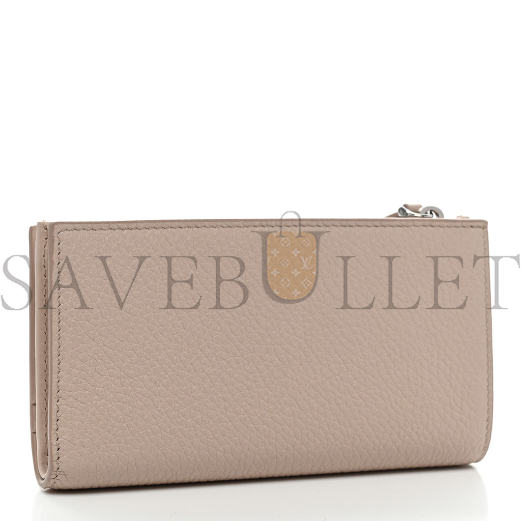 PRADA VITELLO DAINO TRIANGLE CONTINENTAL ZIP WALLET NINFEA (16*10*2cm) PRADA VITELLO DAINO TRIANGLE CONTINENTAL ZIP WALLET NINFEA (16*10*2cm)