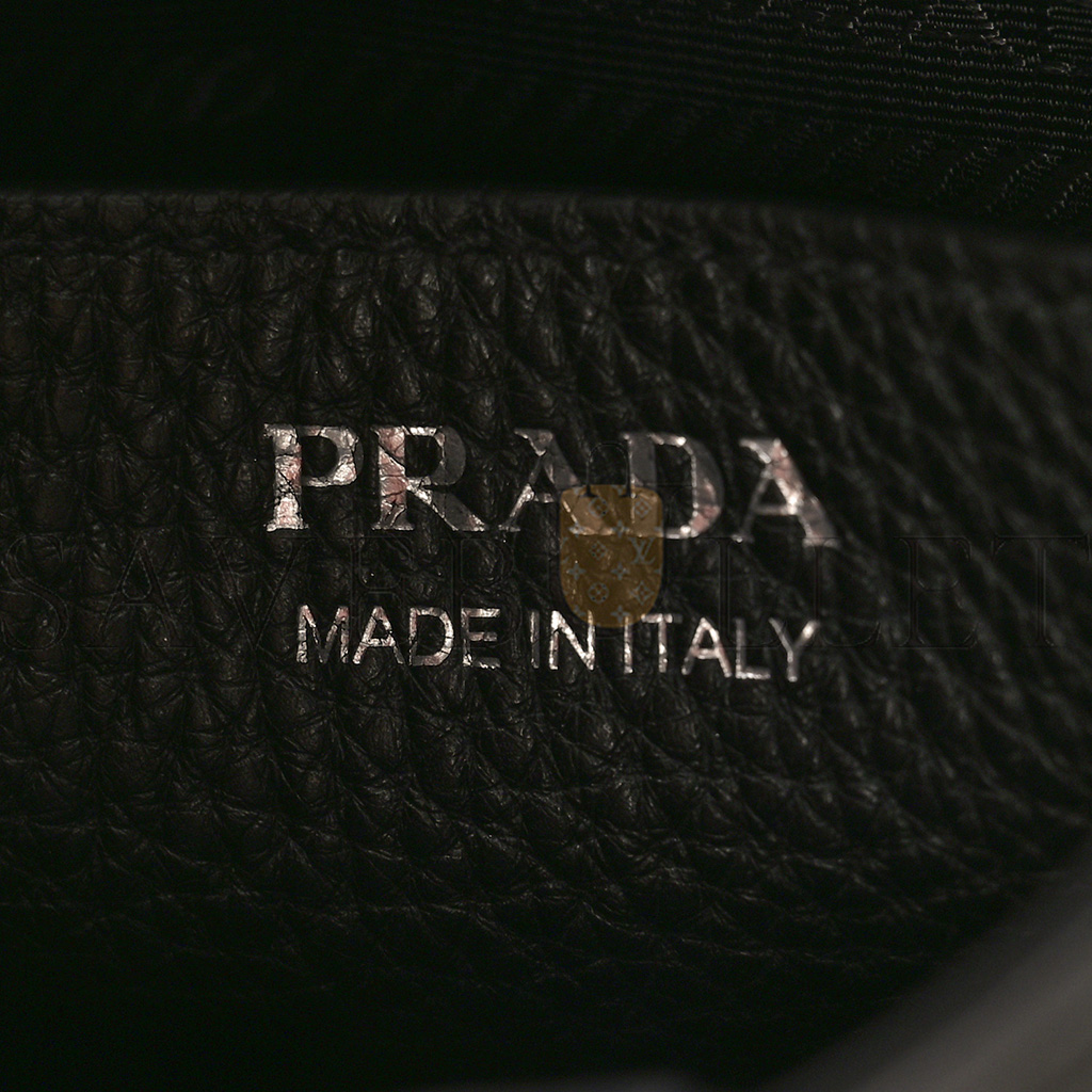 PRADA VITELLO DAINO SOFT MINI SHOULDER BAG BLACK (20*20*8cm) PRADA VITELLO DAINO SOFT MINI SHOULDER BAG BLACK (20*20*8cm)