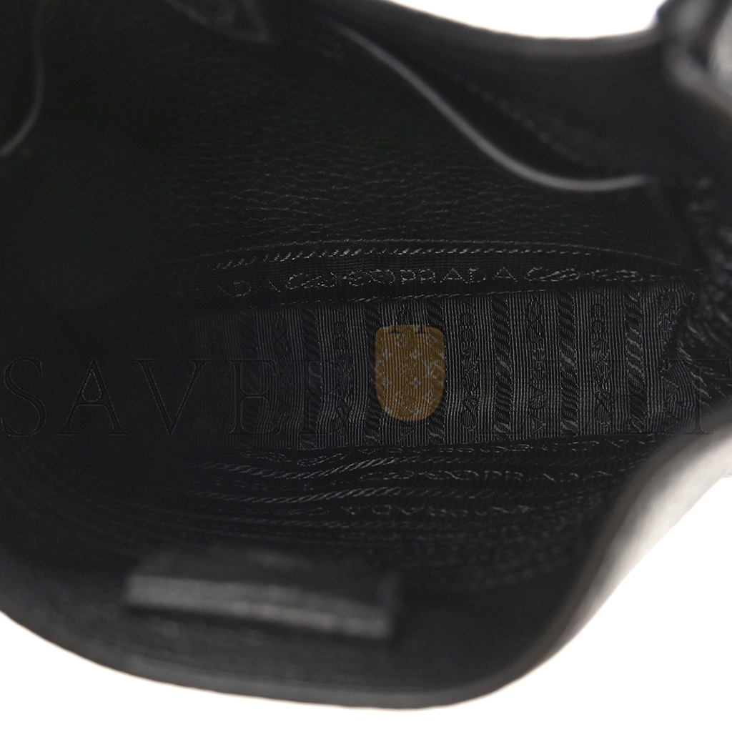 PRADA VITELLO DAINO SOFT MINI SHOULDER BAG BLACK (20*20*8cm) PRADA VITELLO DAINO SOFT MINI SHOULDER BAG BLACK (20*20*8cm)