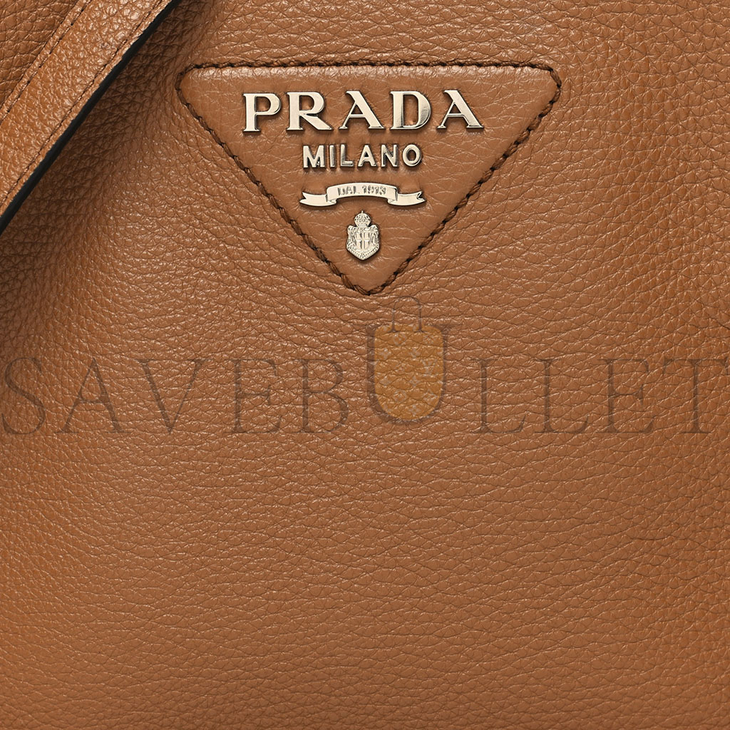 PRADA VITELLO DAINO SOFT MINI SHOULDER BAG CARAMEL (20*19*13cm) PRADA VITELLO DAINO SOFT MINI SHOULDER BAG CARAMEL (20*19*13cm)