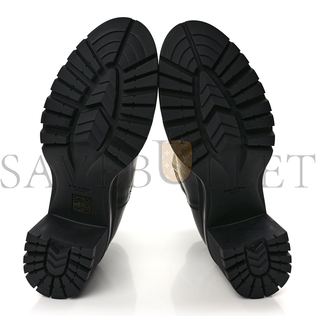 PRADA VITELLO MONTANA LUG SOLE CHELSEA 55MM BOOTS 40 BLACK PRADA VITELLO MONTANA LUG SOLE CHELSEA 55MM BOOTS 40 BLACK