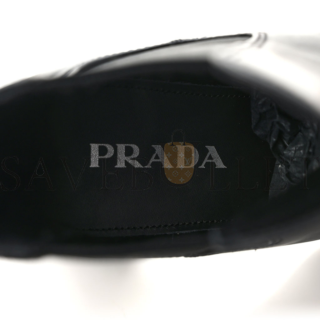 PRADA VITELLO MONTANA LUG SOLE CHELSEA 55MM BOOTS 40 BLACK PRADA VITELLO MONTANA LUG SOLE CHELSEA 55MM BOOTS 40 BLACK
