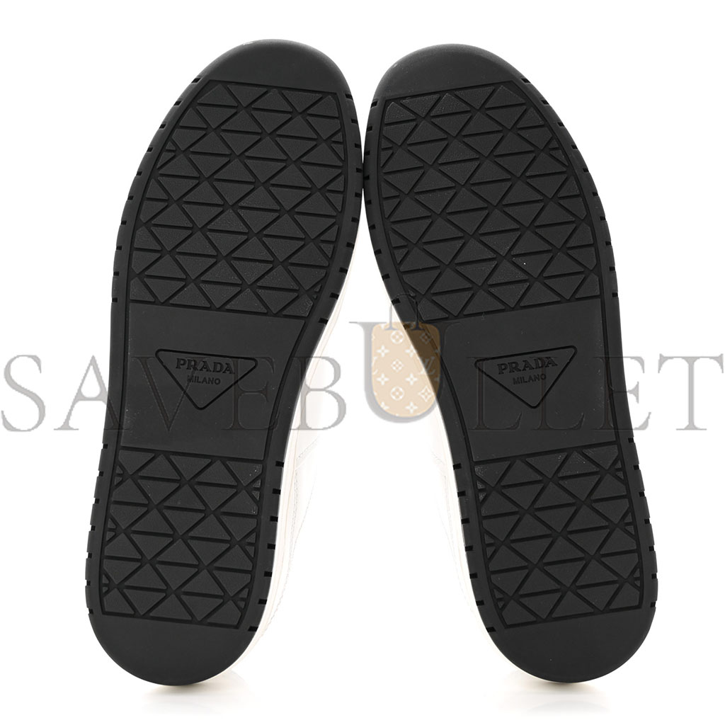 PRADA VITELLO ROIS METAL TRIANGLE LOGO WOMENS DOWNTOWN LOW TOP 30MM SNEAKERS 39.5 WHITE BLACK PRADA VITELLO ROIS METAL TRIANGLE LOGO WOMENS DOWNTOWN LOW TOP 30MM SNEAKERS 39.5 WHITE BLACK