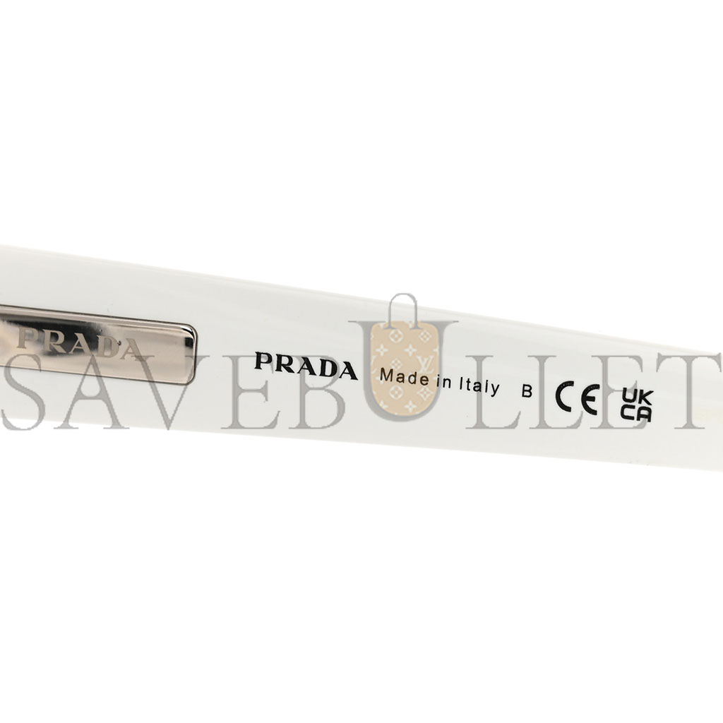 PRADA ACETATE SUNGLASSES SPR 24Y WHITE PRADA ACETATE SUNGLASSES SPR 24Y WHITE