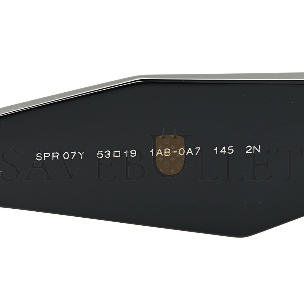 PRADA ACETATE SYMBOLE SUNGLASSES SPR 07Y BLACK PRADA ACETATE SYMBOLE SUNGLASSES SPR 07Y BLACK