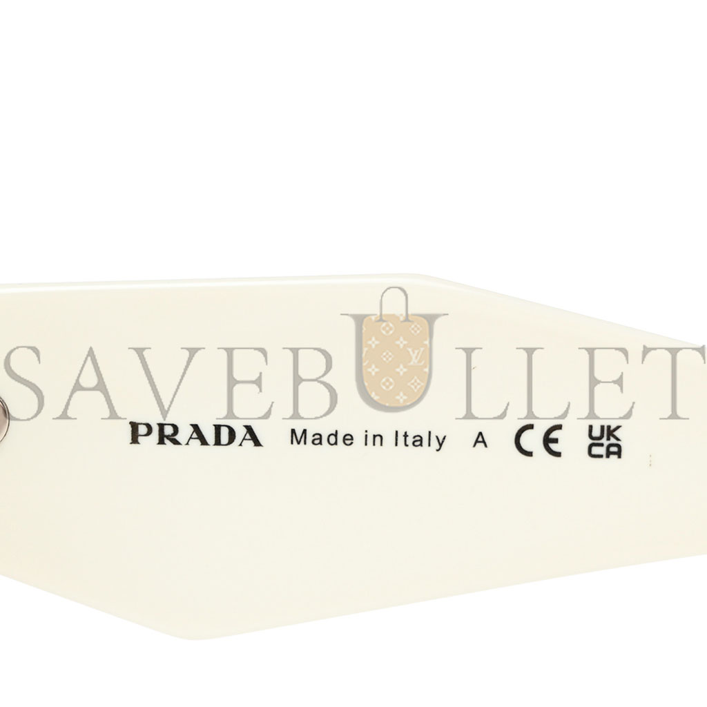 PRADA ACETATE SYMBOLE SUNGLASSES SPR 17W WHITE PRADA ACETATE SYMBOLE SUNGLASSES SPR 17W WHITE