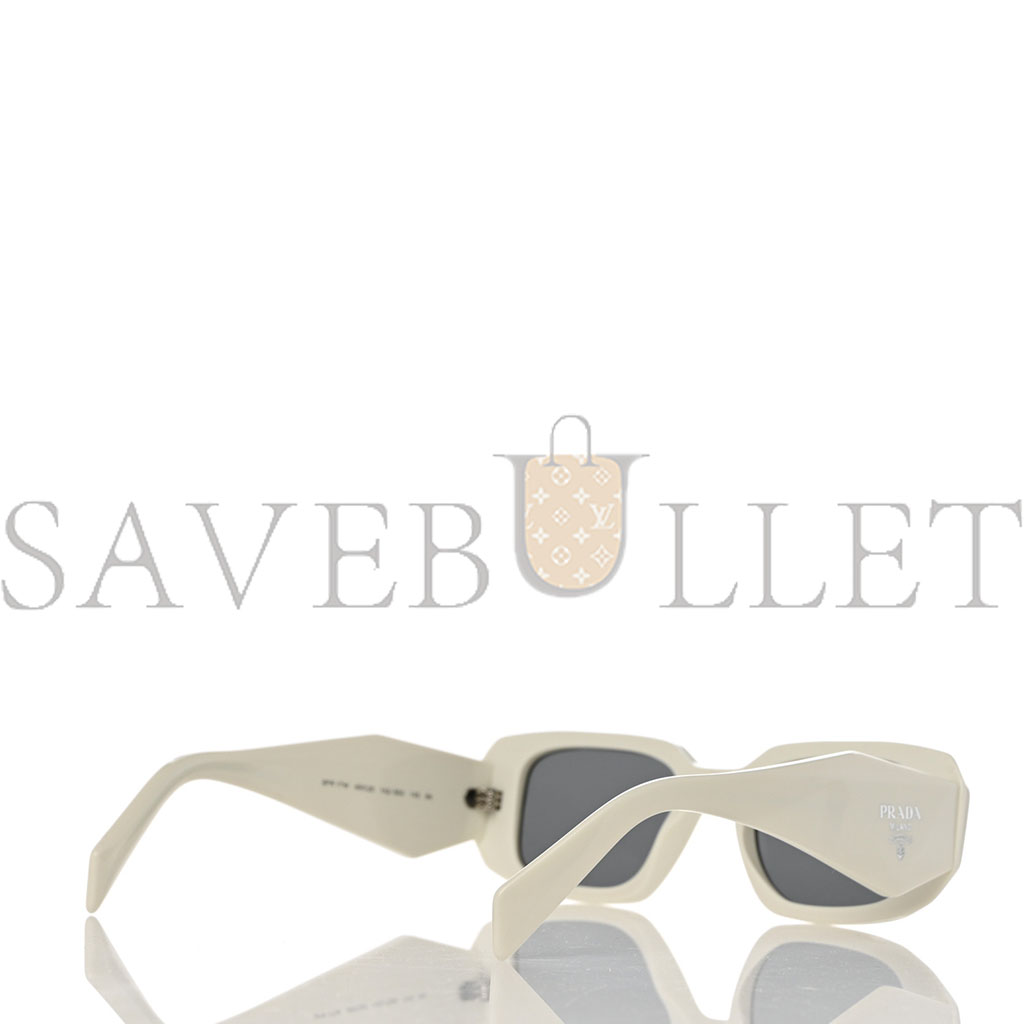 PRADA ACETATE SYMBOLE SUNGLASSES SPR 17W WHITE PRADA ACETATE SYMBOLE SUNGLASSES SPR 17W WHITE