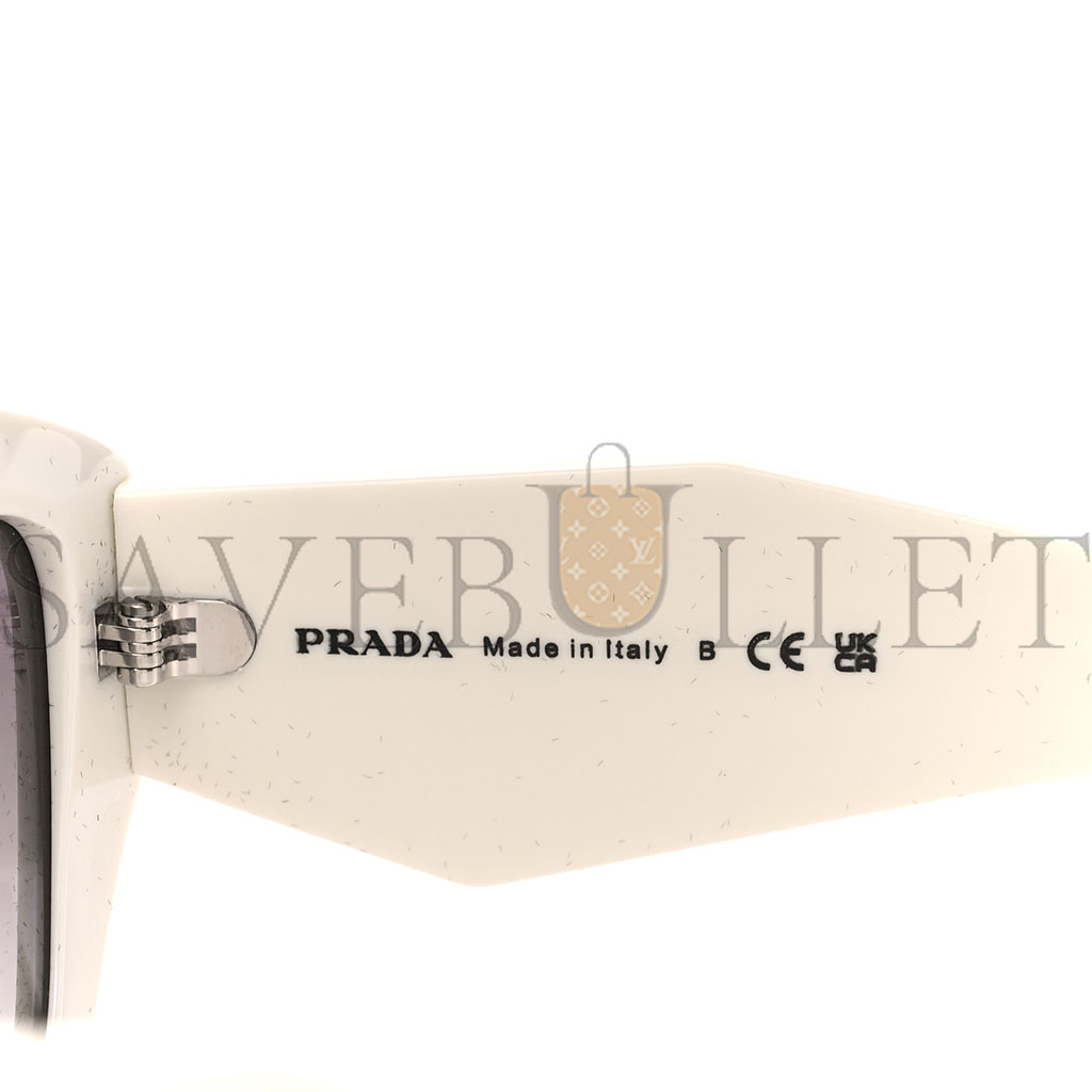 PRADA ACETATE SYMBOLE SUNGLASSES SPR 07Y WHITE PRADA ACETATE SYMBOLE SUNGLASSES SPR 07Y WHITE