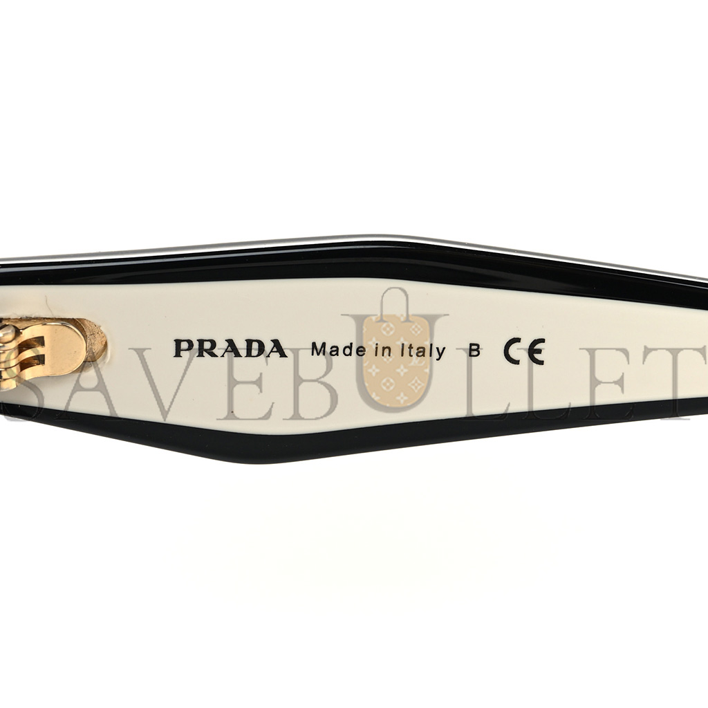 PRADA ACETATE SQUARE SUNGLASSES SPR 16Y BLACK DARK GREY PRADA ACETATE SQUARE SUNGLASSES SPR 16Y BLACK DARK GREY