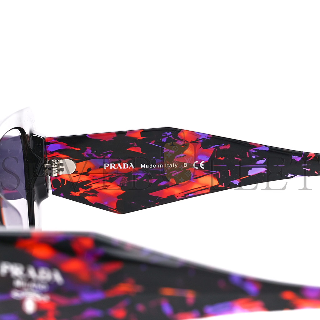 PRADA ACETATE SYMBOLE SUNGLASSES SPR 08Y PURPLE MULTICOLOR PRADA ACETATE SYMBOLE SUNGLASSES SPR 08Y PURPLE MULTICOLOR