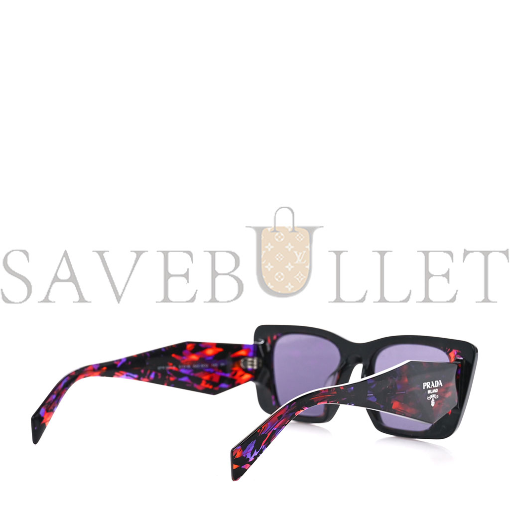 PRADA ACETATE SYMBOLE SUNGLASSES SPR 08Y PURPLE MULTICOLOR PRADA ACETATE SYMBOLE SUNGLASSES SPR 08Y PURPLE MULTICOLOR
