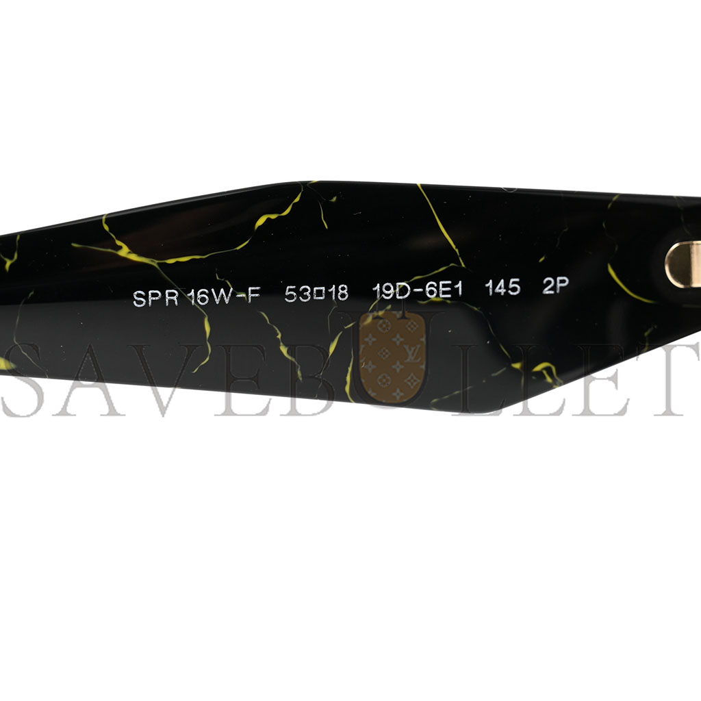 PRADA ACETATE POLARIZED SYMBOLE SUNGLASSES SPR 16W-F BLACK MARBLE PRADA ACETATE POLARIZED SYMBOLE SUNGLASSES SPR 16W-F BLACK MARBLE