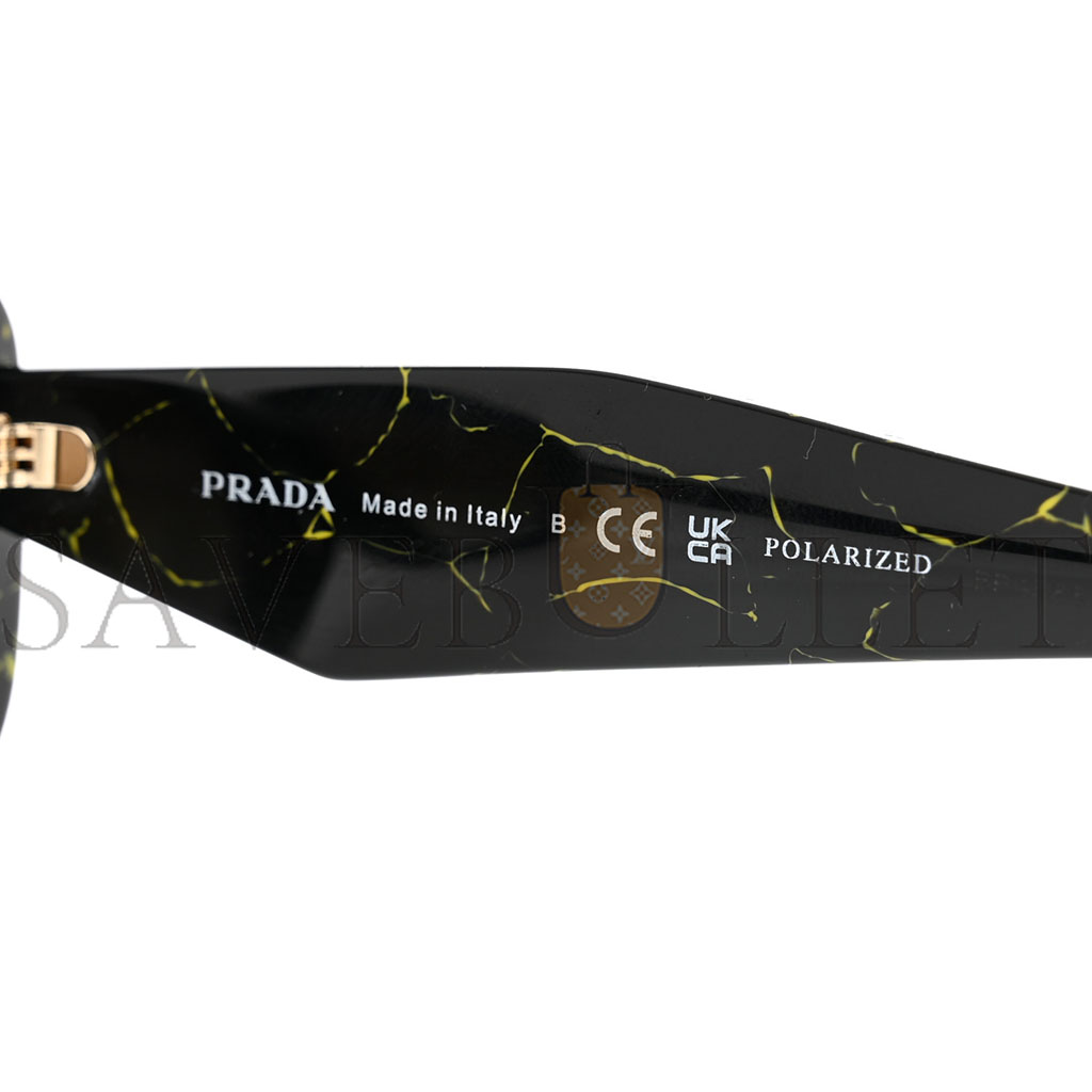 PRADA ACETATE POLARIZED SYMBOLE SUNGLASSES SPR 16W-F BLACK MARBLE PRADA ACETATE POLARIZED SYMBOLE SUNGLASSES SPR 16W-F BLACK MARBLE