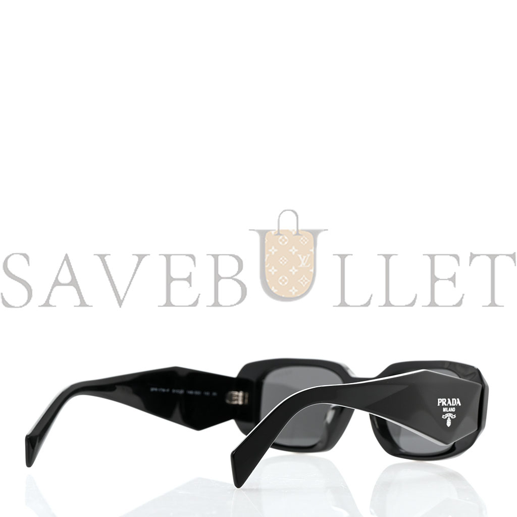 PRADA ACETATE SYMBOLE SUNGLASSES SPR 17W BLACK PRADA ACETATE SYMBOLE SUNGLASSES SPR 17W BLACK