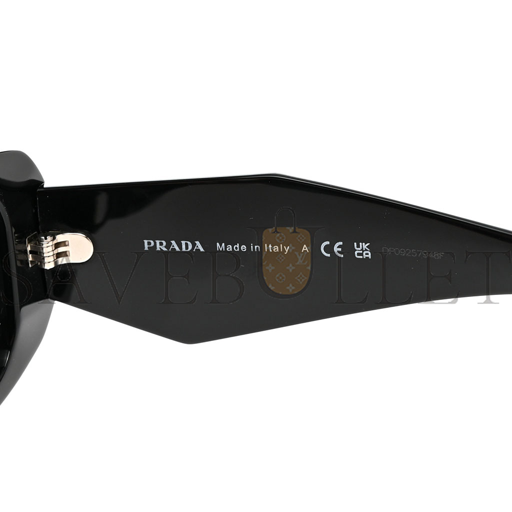 PRADA ACETATE SYMBOLE SUNGLASSES SPR 17W BLACK PRADA ACETATE SYMBOLE SUNGLASSES SPR 17W BLACK