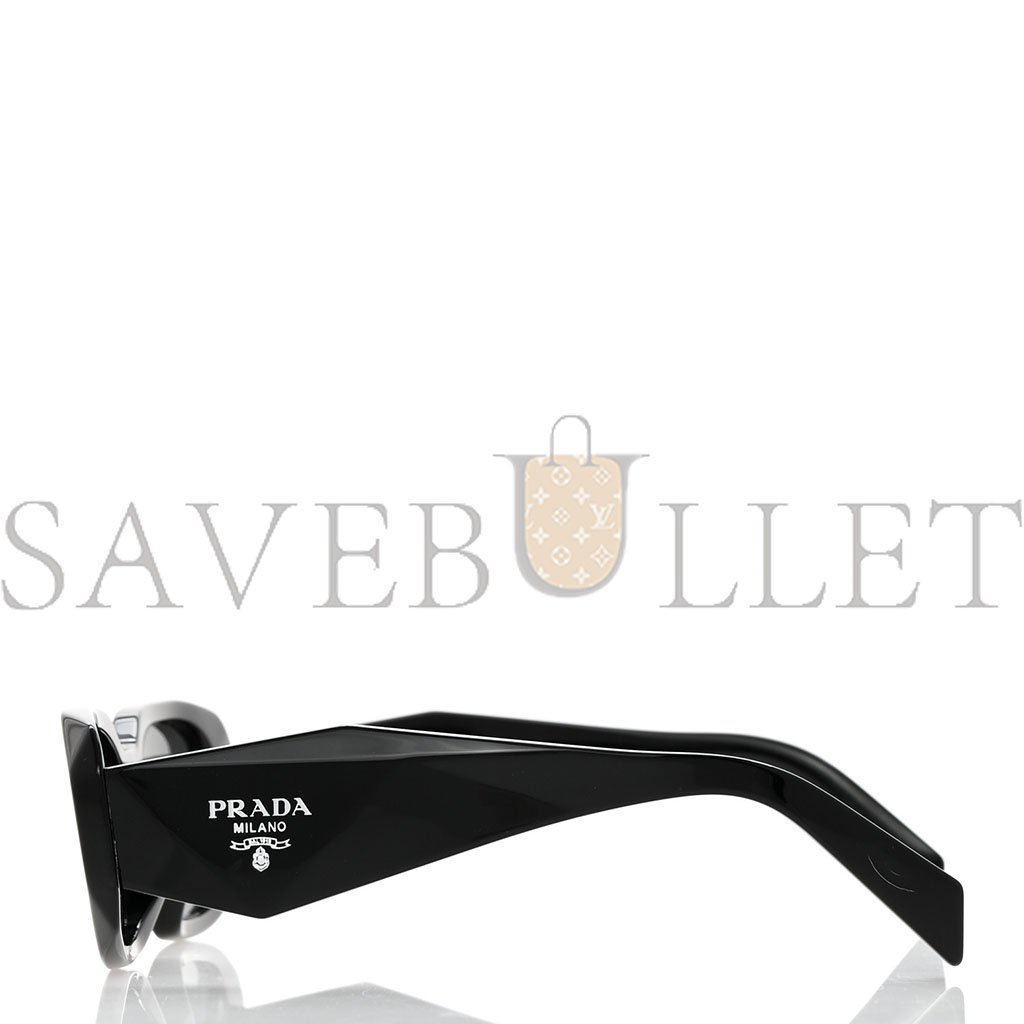 PRADA ACETATE SYMBOLE SUNGLASSES SPR 17W BLACK PRADA ACETATE SYMBOLE SUNGLASSES SPR 17W BLACK