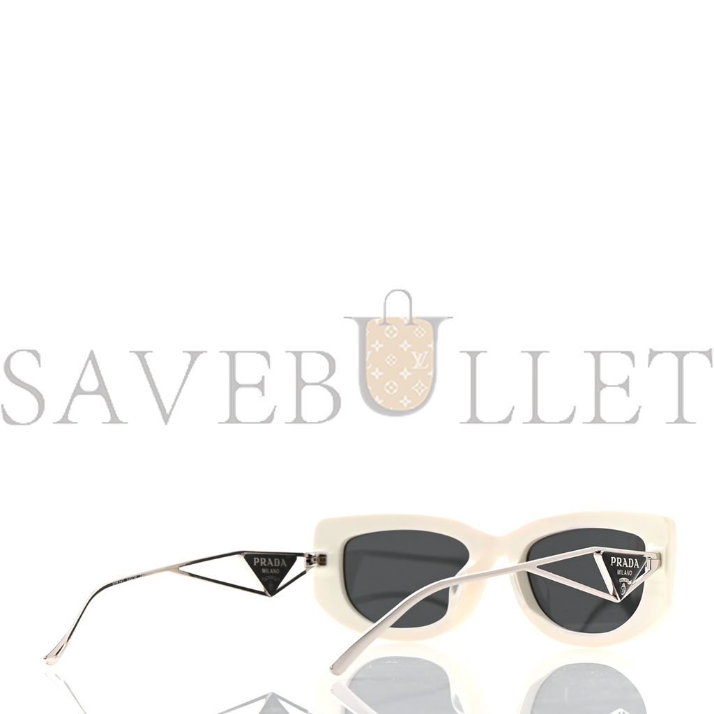 PRADA ACETATE SUNGLASSES SPR 14Y WHITE PRADA ACETATE SUNGLASSES SPR 14Y WHITE