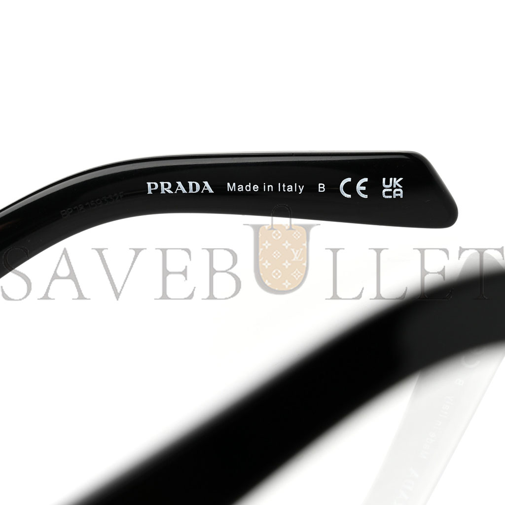 PRADA ACETATE SYMBOLE SUNGLASSES SPR 10Z BLACK PRADA ACETATE SYMBOLE SUNGLASSES SPR 10Z BLACK