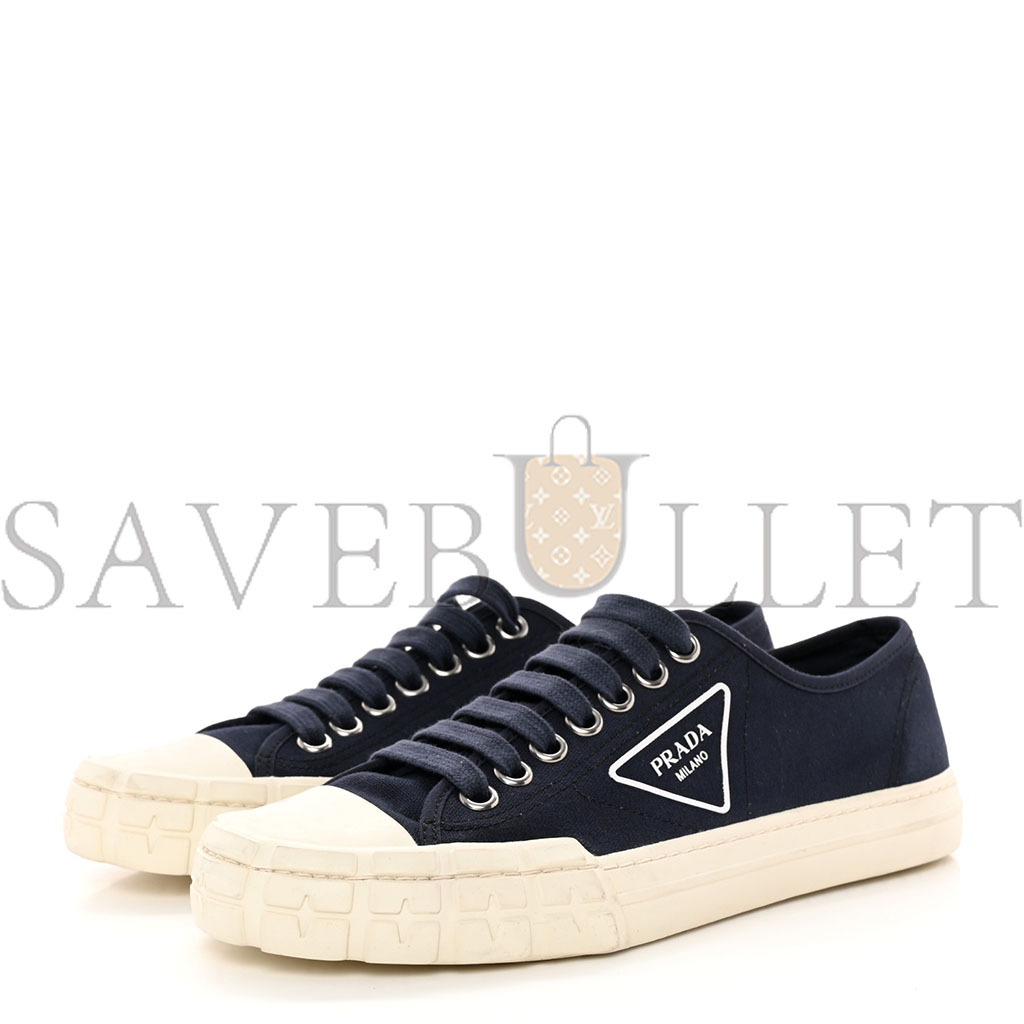 PRADA CANVAS TRIANGLE LOGO WHEEL 35MM SNEAKERS 42 NAVY PRADA CANVAS TRIANGLE LOGO WHEEL 35MM SNEAKERS 42 NAVY