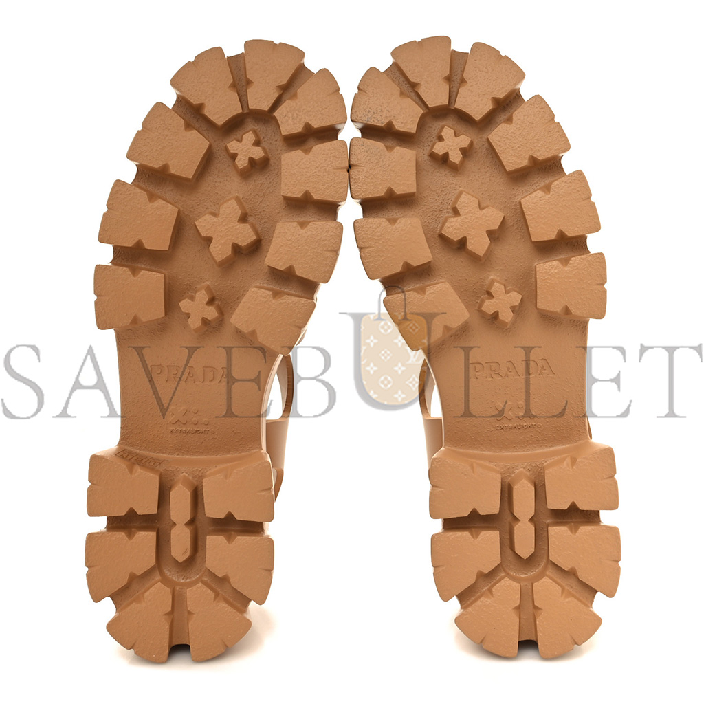 PRADA FOAM RUBBER METAL TRIANGLE LOGO MONOLITH 55MM CAGE SANDALS 41 ORZO PRADA FOAM RUBBER METAL TRIANGLE LOGO MONOLITH 55MM CAGE SANDALS 41 ORZO
