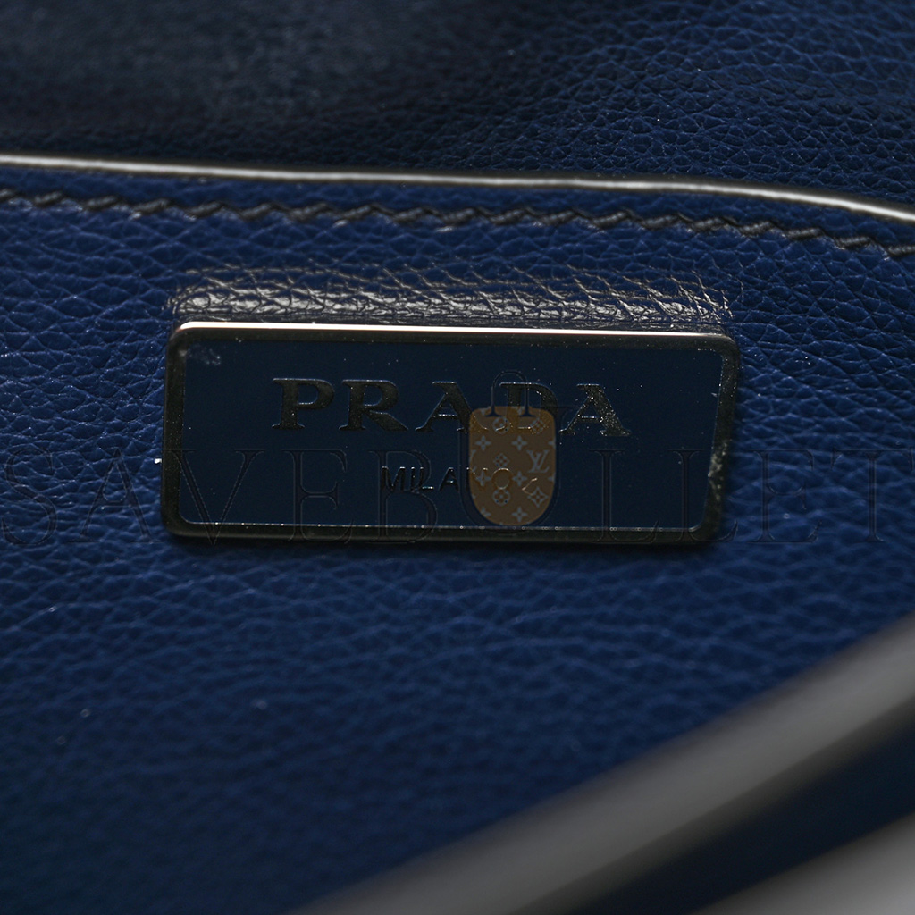 PRADA GLACE CALF SHOULDER BAG BALTICO (23*17*9cm) PRADA GLACE CALF SHOULDER BAG BALTICO (23*17*9cm)