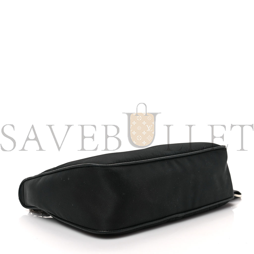 PRADA NYLON RE-EDITION 2005 SHOULDER BAG BLACK (22*11*6cm) PRADA NYLON RE-EDITION 2005 SHOULDER BAG BLACK (22*11*6cm)