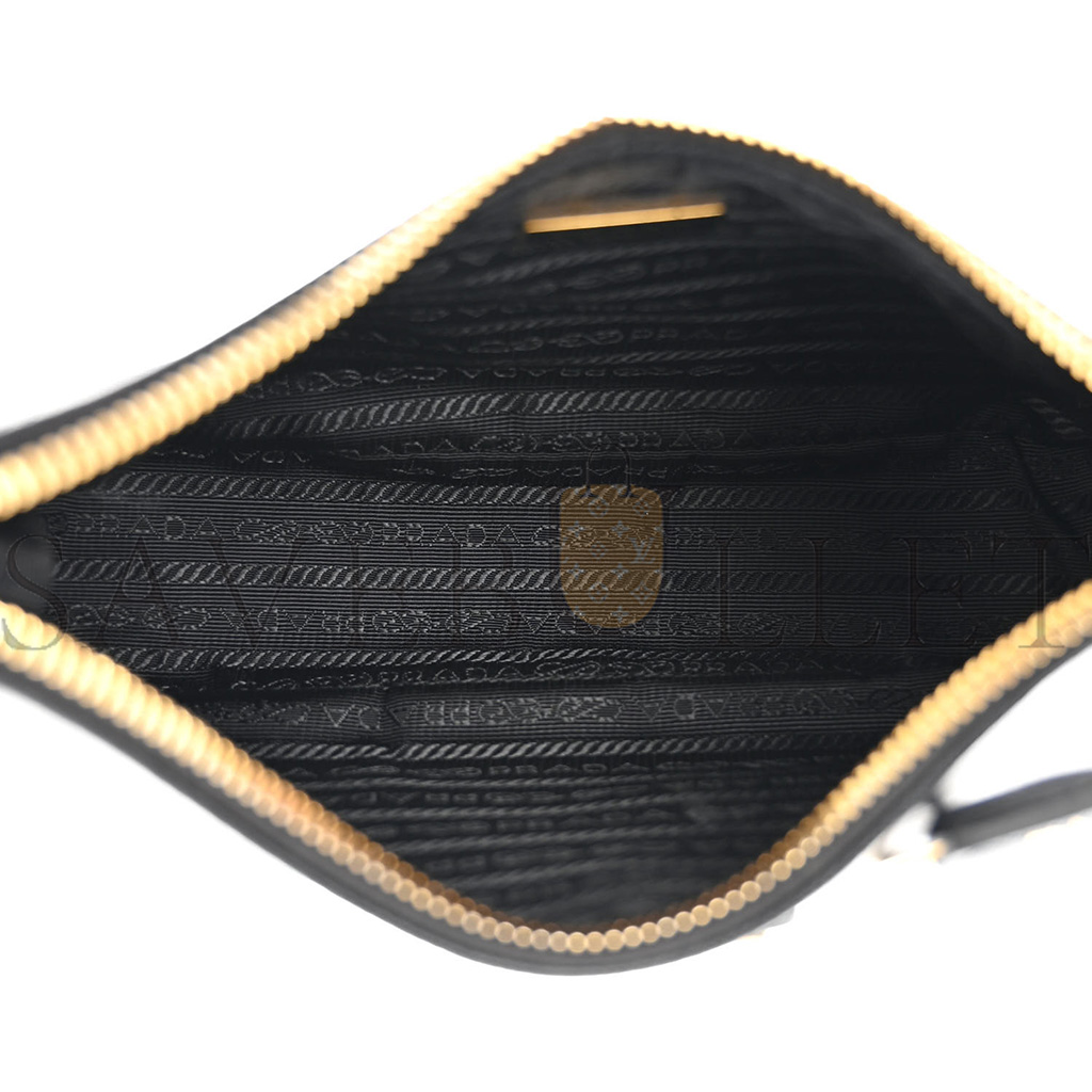PRADA SAFFIANO LUX RE-EDITION 2005 SHOULDER BAG BLACK (22*17*6cm) PRADA SAFFIANO LUX RE-EDITION 2005 SHOULDER BAG BLACK (22*17*6cm)