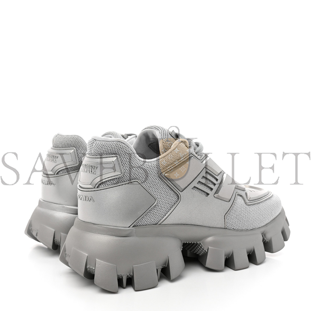 PRADA RUBBER TECHNICAL KNIT FABRIC CLOUDBUST THUNDER SNEAKERS 40 ARGENTO PRADA RUBBER TECHNICAL KNIT FABRIC CLOUDBUST THUNDER SNEAKERS 40 ARGENTO