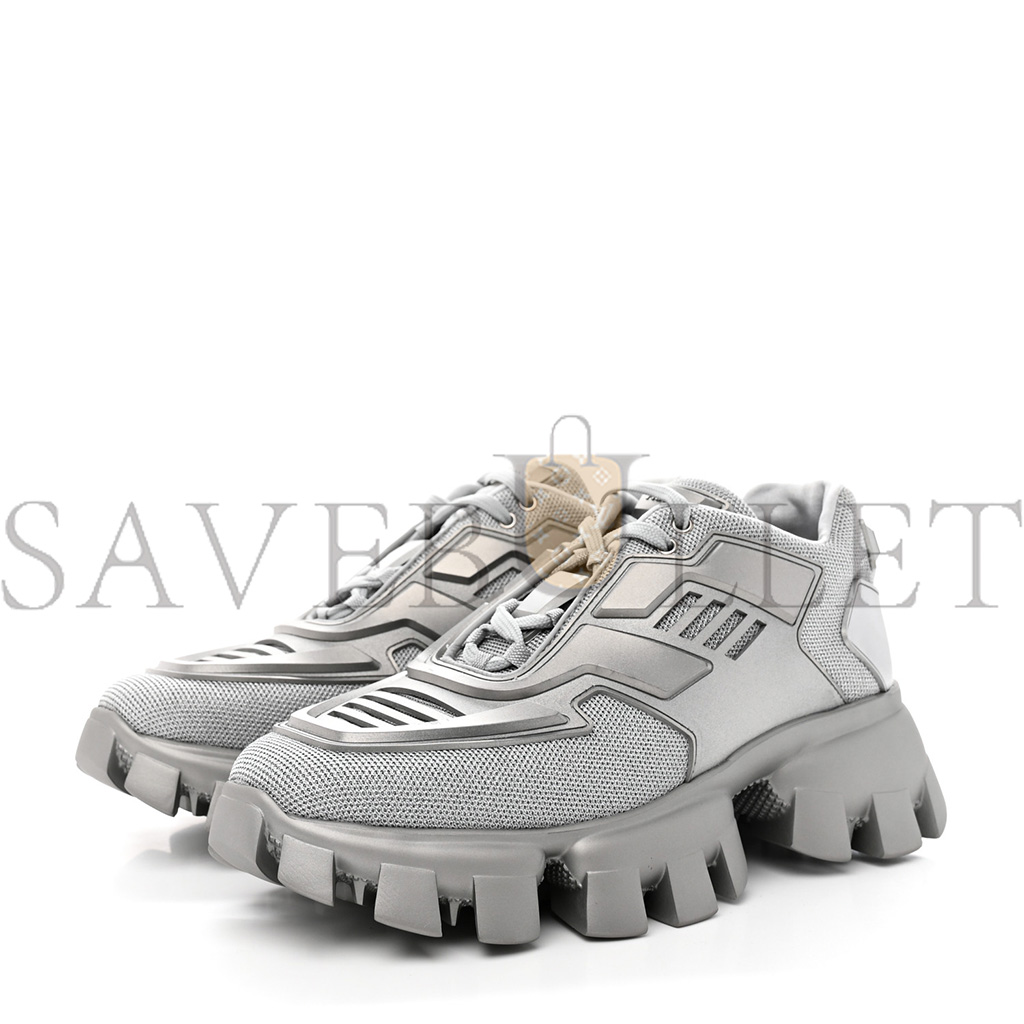 PRADA RUBBER TECHNICAL KNIT FABRIC CLOUDBUST THUNDER SNEAKERS 40 ARGENTO PRADA RUBBER TECHNICAL KNIT FABRIC CLOUDBUST THUNDER SNEAKERS 40 ARGENTO