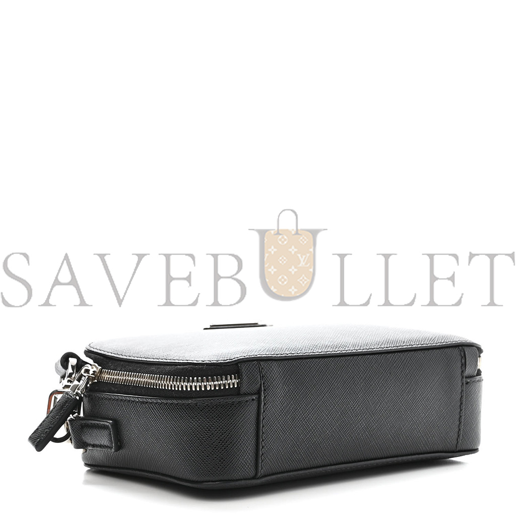 PRADA SAFFIANO TRAVEL MENS BRIQUE CROSSBODY BAG BLACK (19*13*6cm) PRADA SAFFIANO TRAVEL MENS BRIQUE CROSSBODY BAG BLACK (19*13*6cm)