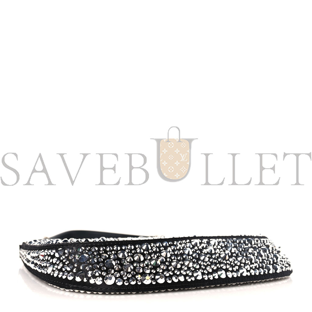 PRADA SATIN CRYSTAL CLEO SHOULDER BAG BLACK (21*19*3cm) PRADA SATIN CRYSTAL CLEO SHOULDER BAG BLACK (21*19*3cm)