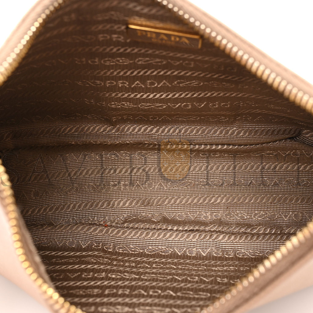 PRADA SAFFIANO RE-EDITION 2005 SHOULDER BAG CAMMEO BEIGE (22*12*6cm) PRADA SAFFIANO RE-EDITION 2005 SHOULDER BAG CAMMEO BEIGE (22*12*6cm)