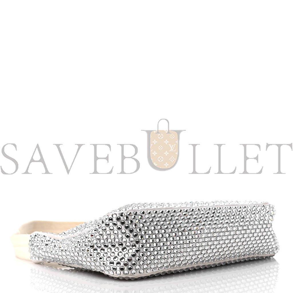 PRADA SATIN CRYSTAL MINI RE-EDITION BAG WHITE (23*16*8cm) PRADA SATIN CRYSTAL MINI RE-EDITION BAG WHITE (23*16*8cm)