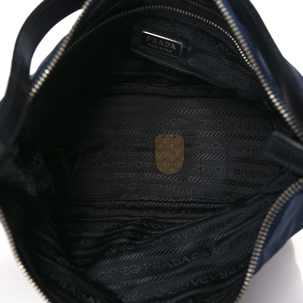 PRADA TESSUTO NYLON VITELLO HOBO NAVY (19*13*10cm) PRADA TESSUTO NYLON VITELLO HOBO NAVY (19*13*10cm)