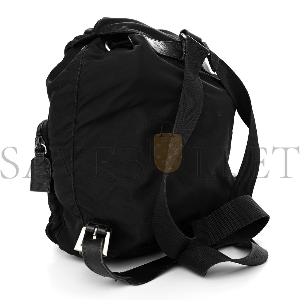 PRADA TESSUTO NYLON SAFFIANO SMALL BACKPACK BLACK (29*23*10cm) PRADA TESSUTO NYLON SAFFIANO SMALL BACKPACK BLACK (29*23*10cm)