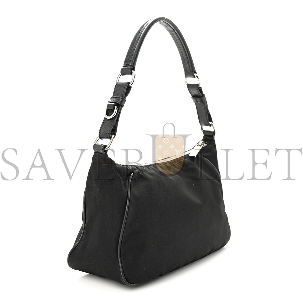 PRADA TESSUTO NYLON SHOULDER BAG BLACK (27*16*10cm) PRADA TESSUTO NYLON SHOULDER BAG BLACK (27*16*10cm)