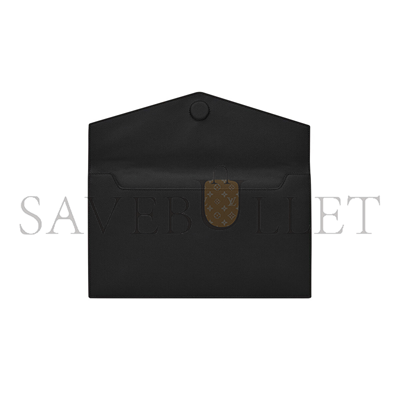 YSL UPTOWN POUCH IN GRAIN DE POUDRE LEATHER 5657391GF0U1000 (27*16*2cm)